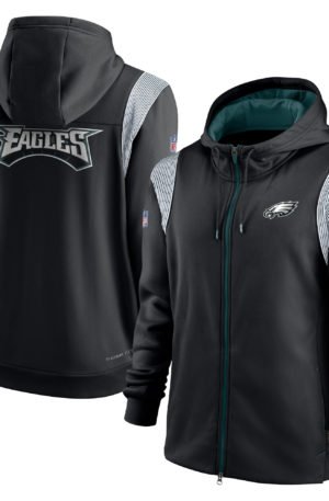 Philadelphia Eagles Nike Performance Sideline Lockup Full-Zip Hoodie - Black