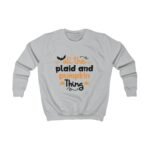 Plaid & Pumpkin Kids Sweatshirt