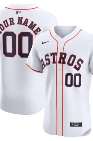 Houston Astros Nike Home Elite Custom Jersey - White