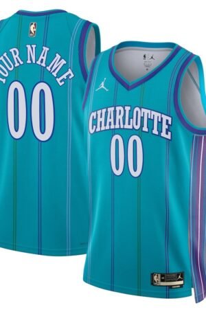 Charlotte Hornets Jordan Brand Unisex 2023/24 Custom Swingman Jersey - Classic Edition - Teal