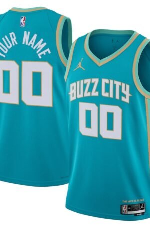 Charlotte Hornets Jordan Brand Unisex 2023/24 Custom Swingman Jersey - Teal - City Edition