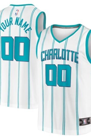 Charlotte Hornets Fanatics Youth Fast Break Replica Custom Jersey - Association Edition - White