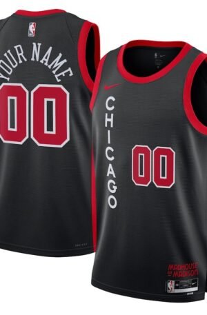 Chicago Bulls Nike Unisex 2023/24 Custom Swingman Jersey - Black - City Edition