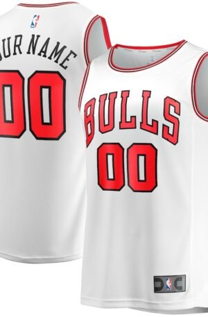 Chicago Bulls Fanatics Youth Fast Break Replica Custom Jersey - Association Edition - White