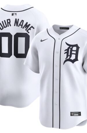 Detroit Tigers Nike Home Limited Custom Jersey - White