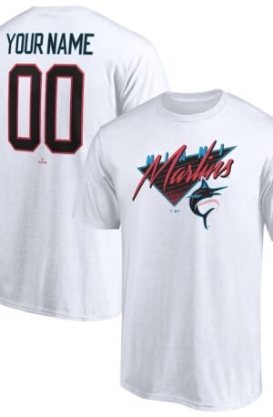 Miami Marlins Hometown Legend Personalized Name & Number T-Shirt - White