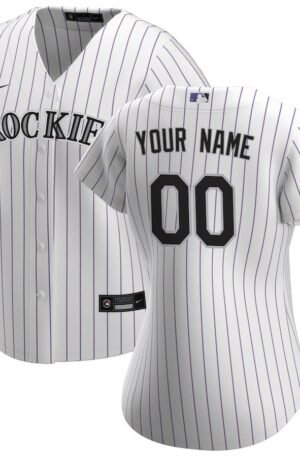 Colorado Rockies Nike Women's Home Replica Custom Jersey - White
