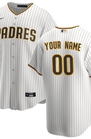 San Diego Padres Nike Home Replica Custom Jersey - White