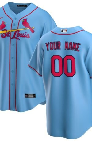 St. Louis Cardinals Nike Alternate Replica Custom Jersey - Light Blue