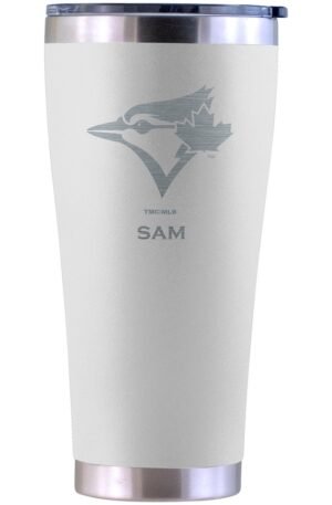 Toronto Blue Jays Personalized 30oz. Laser Etched White Tumbler