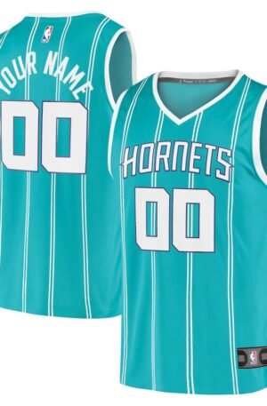 Charlotte Hornets Fanatics Fast Break Replica Custom Jersey - Icon Edition - Teal