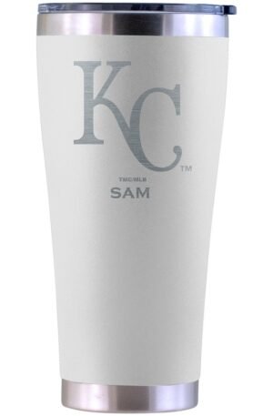 Kansas City Royals Personalized 30oz. Laser Etched White Tumbler