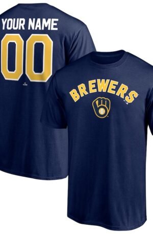 Milwaukee Brewers Personalized Team Winning Streak Name & Number T-Shirt - Navy