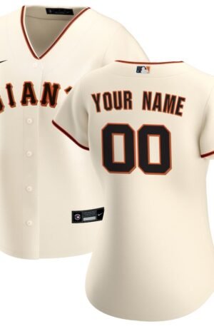 San Francisco Giants Nike Women's Home Replica Custom Jersey - Cream