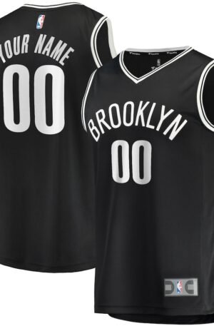 Brooklyn Nets Fanatics Youth Fast Break Custom Replica Jersey Black - Icon Edition