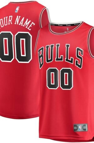Chicago Bulls Fanatics Youth Fast Break Custom Replica Jersey Red - Icon Edition