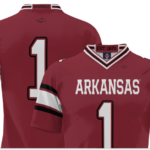 An image of a Red Football jersey against a white background.