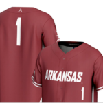 Baseball jersey against a white background.