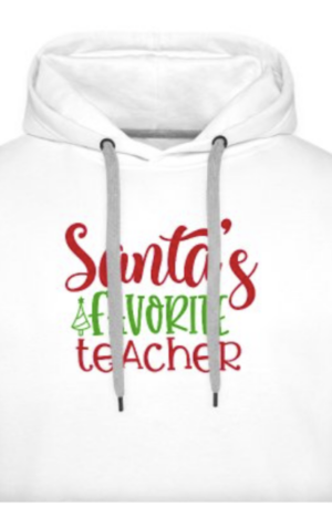 Santa's Favorite Teacher Men's Premium Hoodie