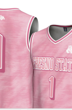 #1 Fresno State Bulldogs GameDay Greats Unisex Lightweight Basketball Fashion Jersey - Pink
