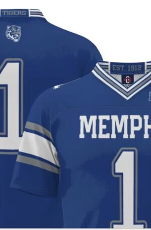 #1 Memphis Tigers GameDay Greats Endzone Football Jersey - Royal