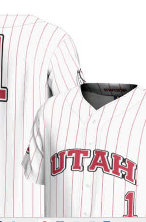 #1 Utah Utes GameDay Greats Lightweight Baseball Fashion Jersey - White