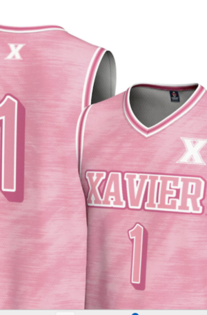 #1 Xavier Musketeers GameDay Greats Unisex Lightweight Basketball Jersey - Pink