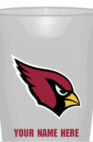 Arizona Cardinals 16oz. Frosted Personalized Pint Glass