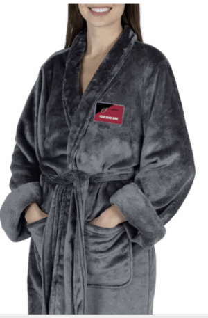 Arizona Cardinals The Northwest Group Women's Snipe Personalized Robe - Gray