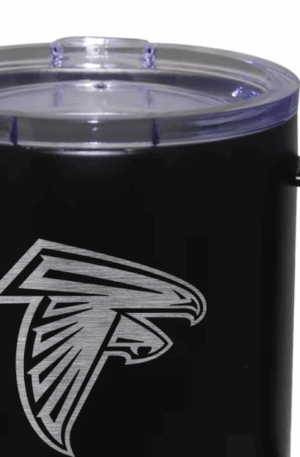 Atlanta Falcons 12oz. Personalized Stainless Steel Lowball with Handle - Black