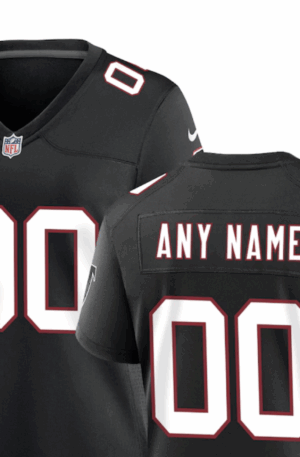 Atlanta Falcons Nike Women's Throwback Custom Game Jersey - Black