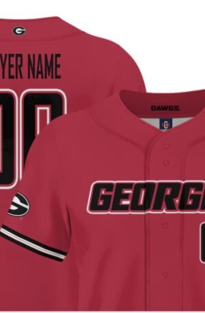 Georgia Bulldogs GameDay Greats NIL Pick-A-Player Lightweight Baseball Jersey - Red