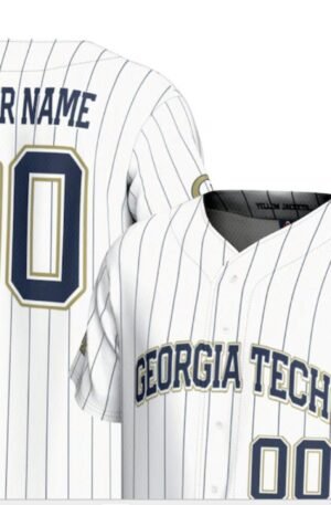 Georgia Tech Yellow Jackets GameDay Greats NIL Pick-A-Player Lightweight Baseball Jersey - White