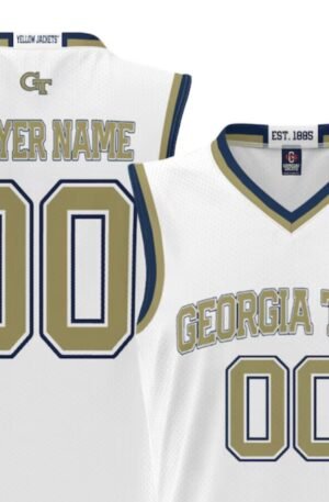 Georgia Tech Yellow Jackets GameDay Greats Unisex NIL Pick-A-Player Lightweight Men's Basketball Jersey - White
