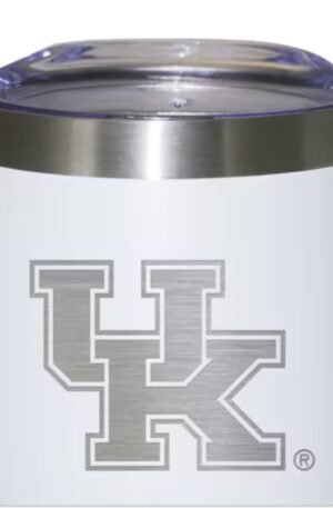 Kentucky Wildcats 12oz. Personalized Etched Stemless Tumbler - White