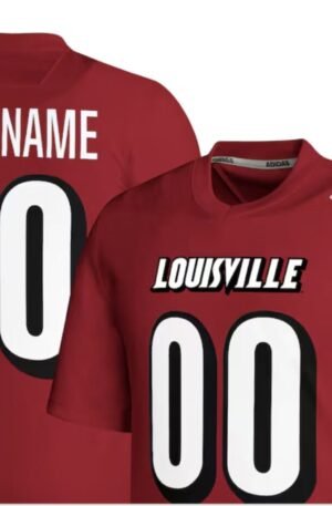 Louisville Cardinals adidas Custom Football Jersey - Red
