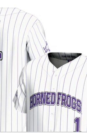 #1 TCU Horned Frogs GameDay Greats Lightweight Baseball Jersey - White