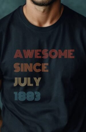 Custom Birth Year Birthday Party Retro Awesome T-Shirt