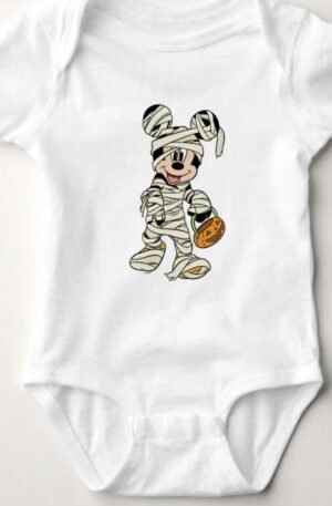 Halloween Mummy Mickey Mouse Baby Bodysuit