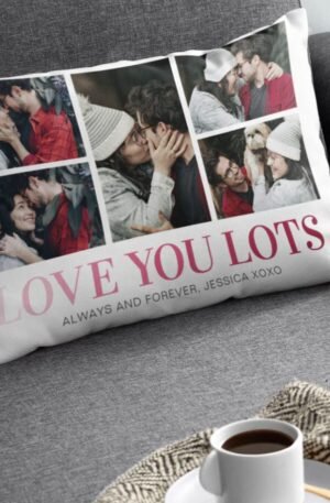 Happy Valentines Day 5 Photo Accent Pillow