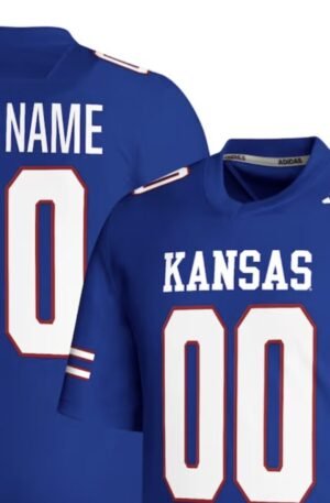 Kansas Jayhawks adidas Replica Custom Football Jersey - Royal