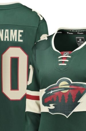 Minnesota Wild Fanatics Women's Home Breakaway Custom Jersey - Green