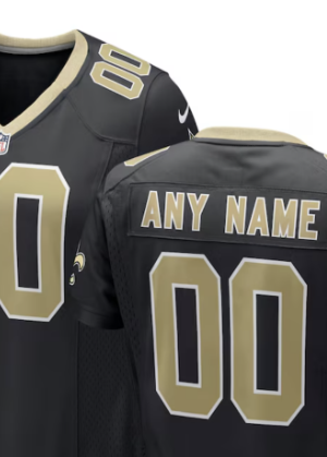 New Orleans Saints Nike Women's Custom Game Jersey - Black