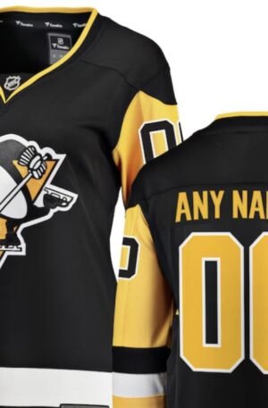 Pittsburgh Penguins Fanatics Women's Home Breakaway Custom Jersey - Black