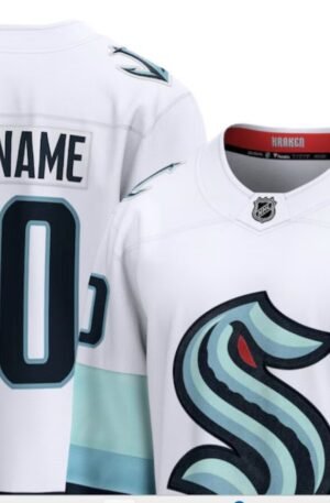 Seattle Kraken Fanatics Away Breakaway Custom Jersey - White