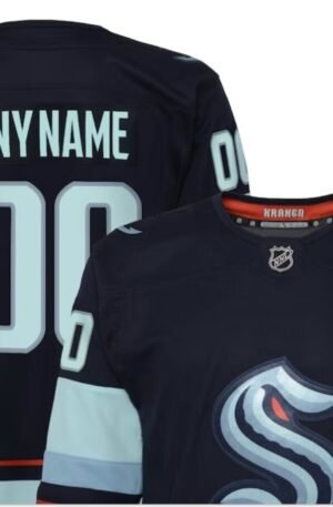 Seattle Kraken Youth Home Premier Custom Jersey - Navy