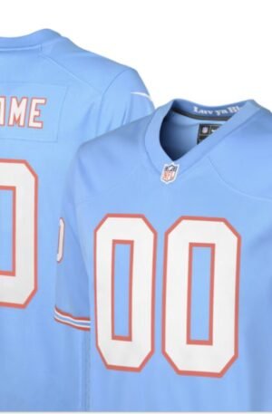 Tennessee Titans Nike Youth Oilers Throwback Custom Game Jersey - Light Blue