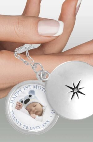 Baby Boy Photo Happy 1st Mothers Day Custom Year Locket Necklace