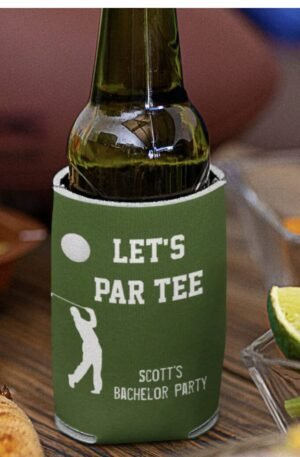 Bachelor Party Let's Par Tee Golfing Trip Can Cooler