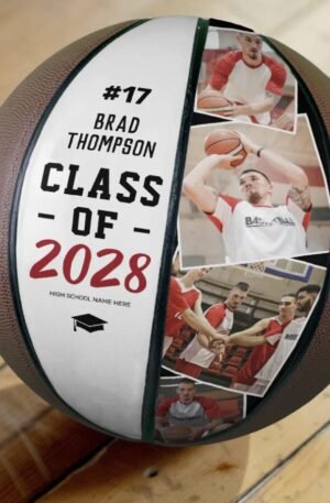 Custom Graduation Senior Photo Basketball